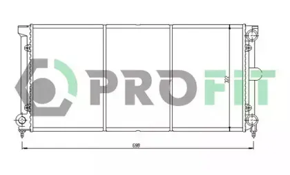 PR 9537A2 PROFIT Радиатор, охлаждение двигателя